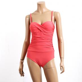 [비키로라] 원피스 수영복- 와이어 셔링 핑크 M8001